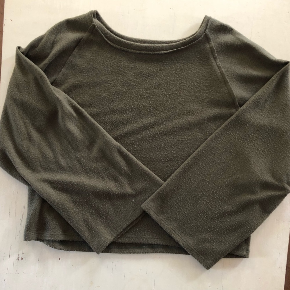Project Social T Bell Sleeve Crop Sweater